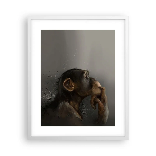 Plakat w białej ramie - Z pewnością myśliciel - 40x50 cm