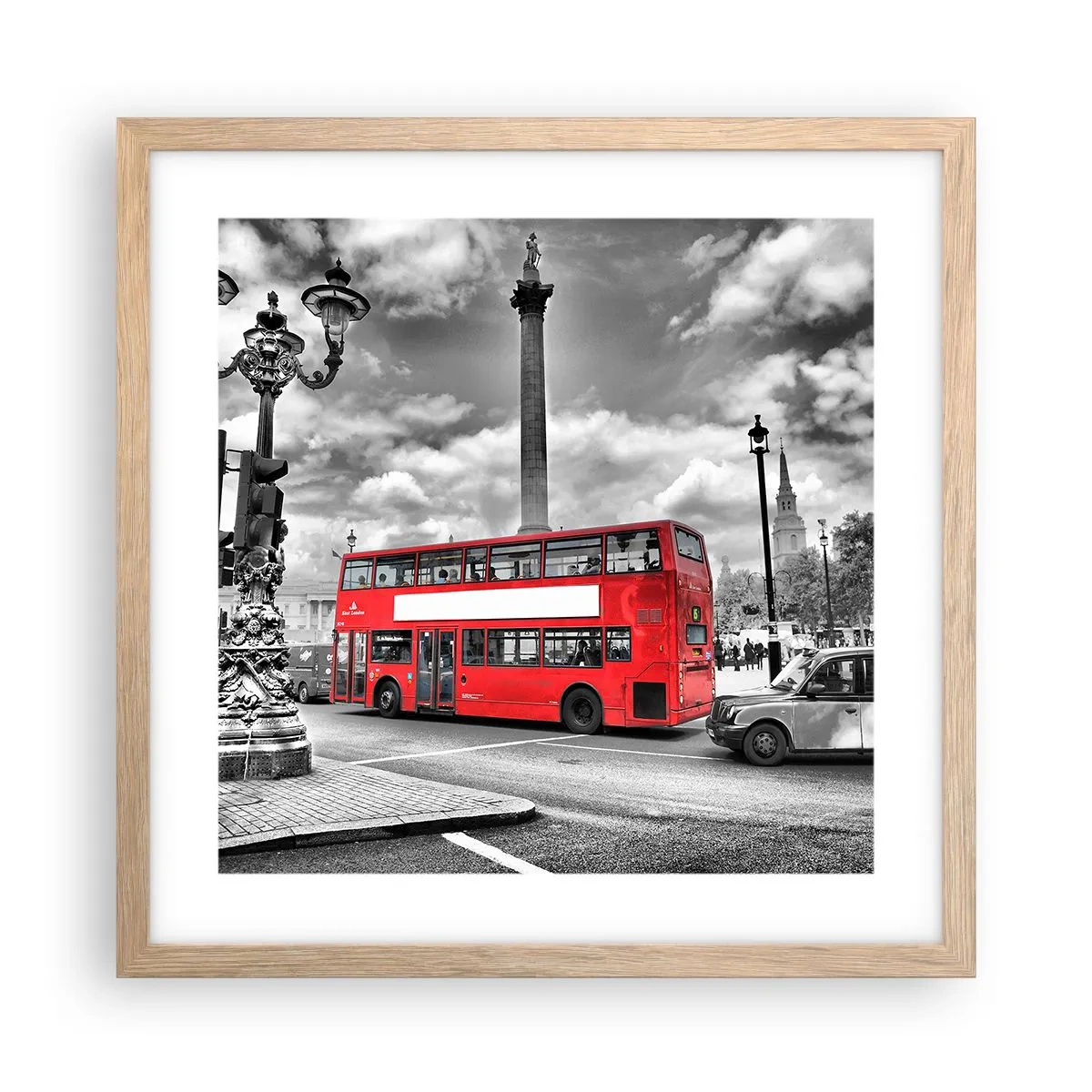 Plakat w ramie jasny dąb - Prawdziwy krwioobieg miasta - 40x40 cm