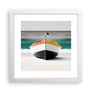 Plakat w białej ramie - Na swoim miejscu - 30x30 cm