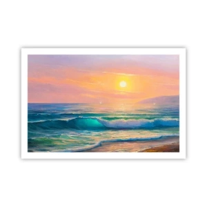 Plakat - Turkusowa pieśń fal - 91x61 cm