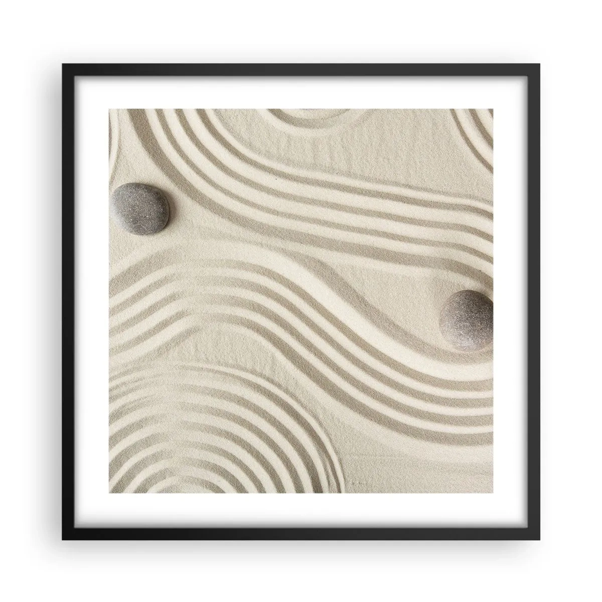 Plakat w czarnej ramie - Dotyk ciepła - 50x50 cm