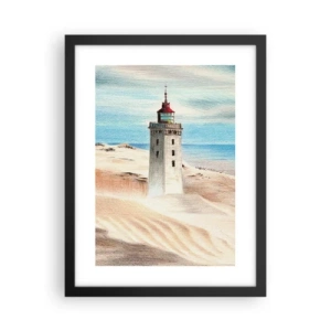 Plakat w czarnej ramie - Zawsze wpatrzona w morze - 30x40 cm