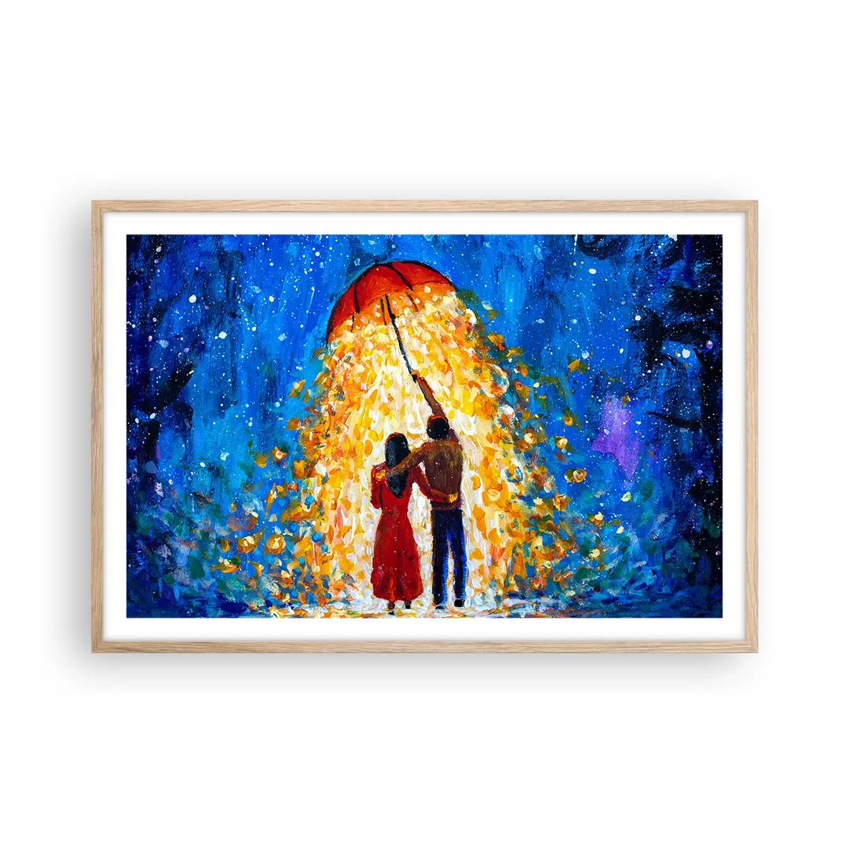 Plakat w ramie jasny dąb - Magia deszczowego wieczoru? - 91x61 cm