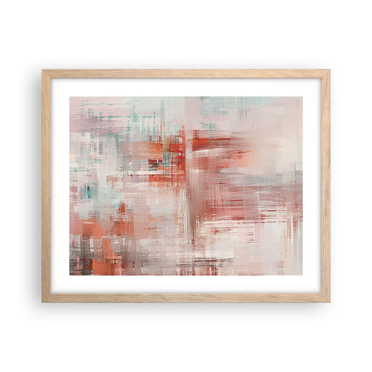 Plakat w ramie jasny dąb - Zamglone. Ale różowe - 50x40 cm