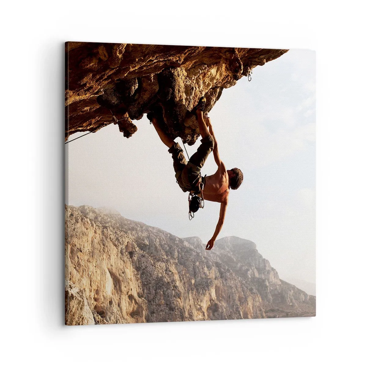 Obraz na płótnie - Świat skurczony w garści na obrywie głazu - 50x50 cm