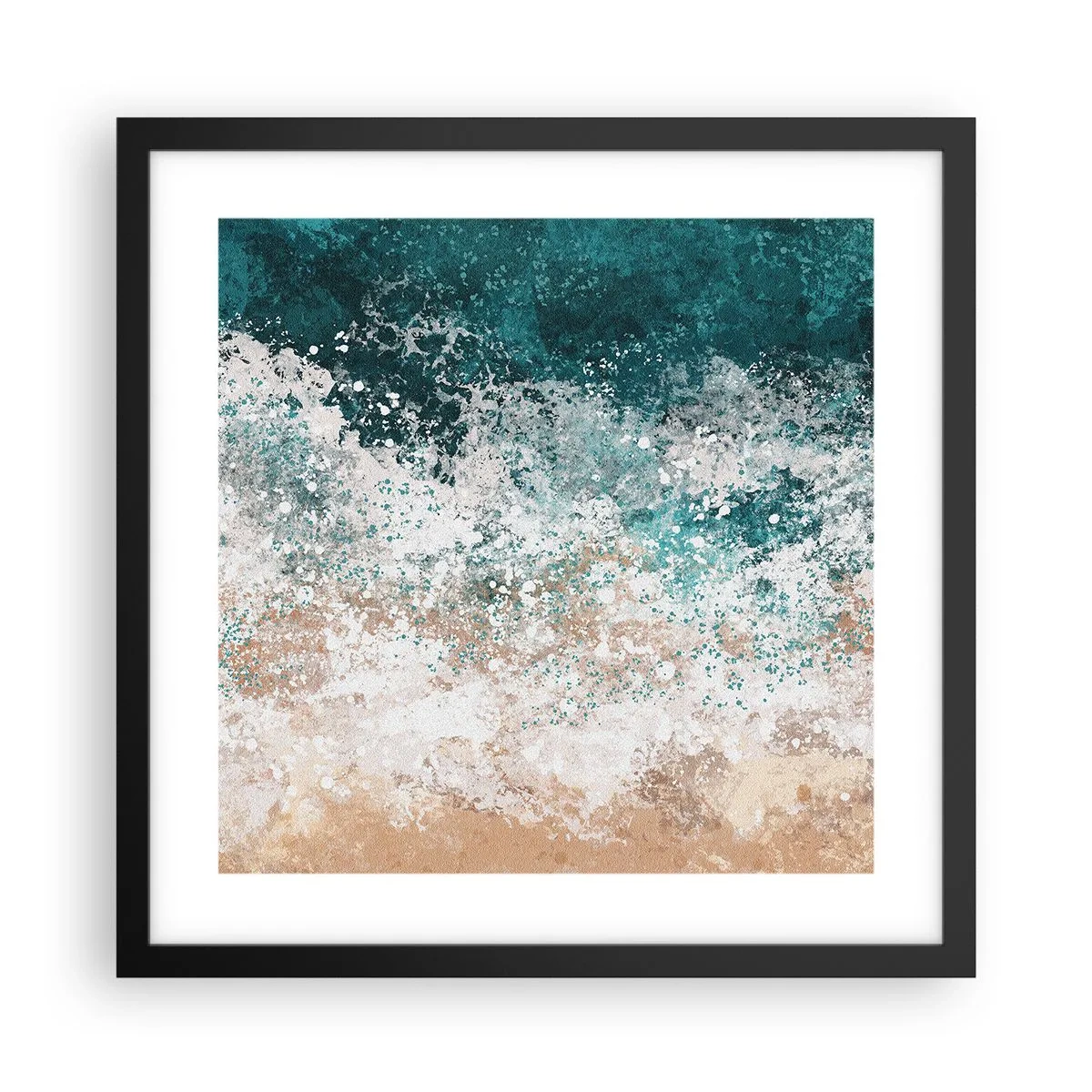 Plakat w czarnej ramie - Morskie opowieści - 40x40 cm