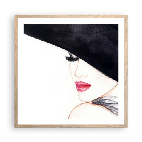 Plakat w ramie jasny dąb - Elegancja i zmysłowość - 60x60 cm