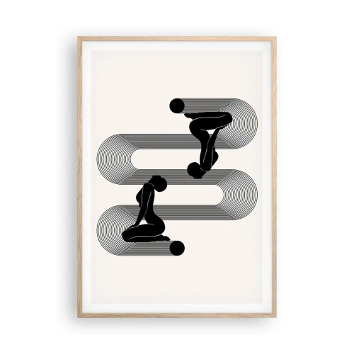 Plakat w ramie jasny dąb - Zmysłowa symetria - 70x100 cm