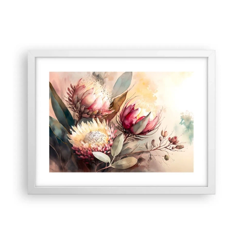 Plakat w białej ramie - Z profilu i en face - 40x30 cm