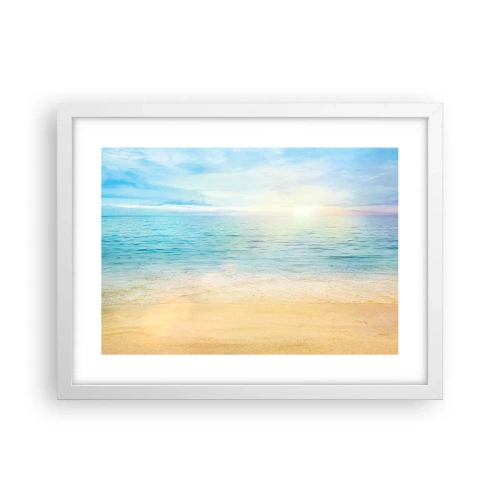 Plakat w białej ramie - Wielki błękit - 40x30 cm