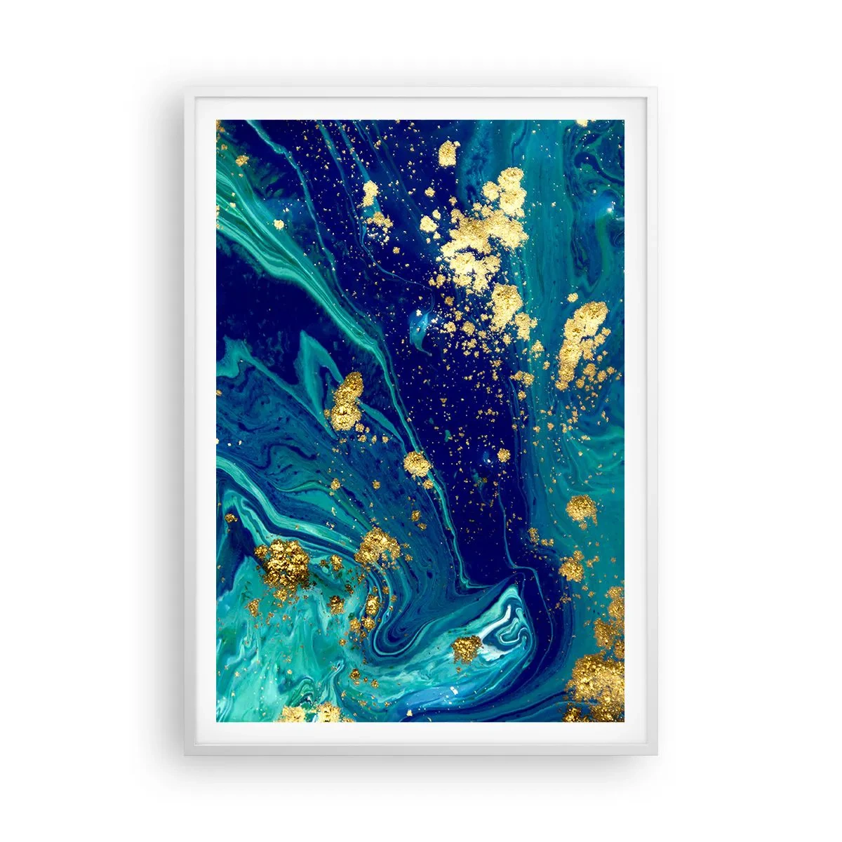 Plakat w białej ramie - Płatki słońca  - 70x100 cm