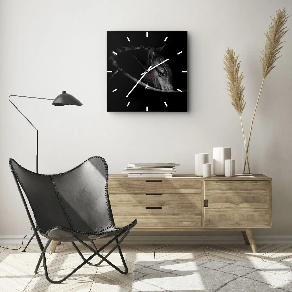 Zegar ścienny - Czarny książę - 40x40 cm