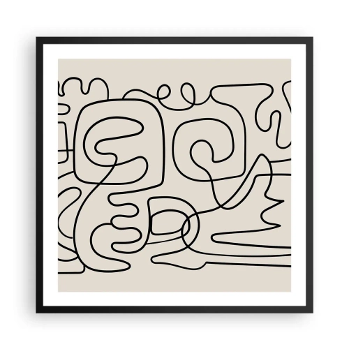 Plakat w czarnej ramie - Po śladzie - 60x60 cm