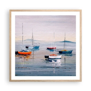 Plakat w ramie jasny dąb - Zasłużony odpoczynek - 60x60 cm