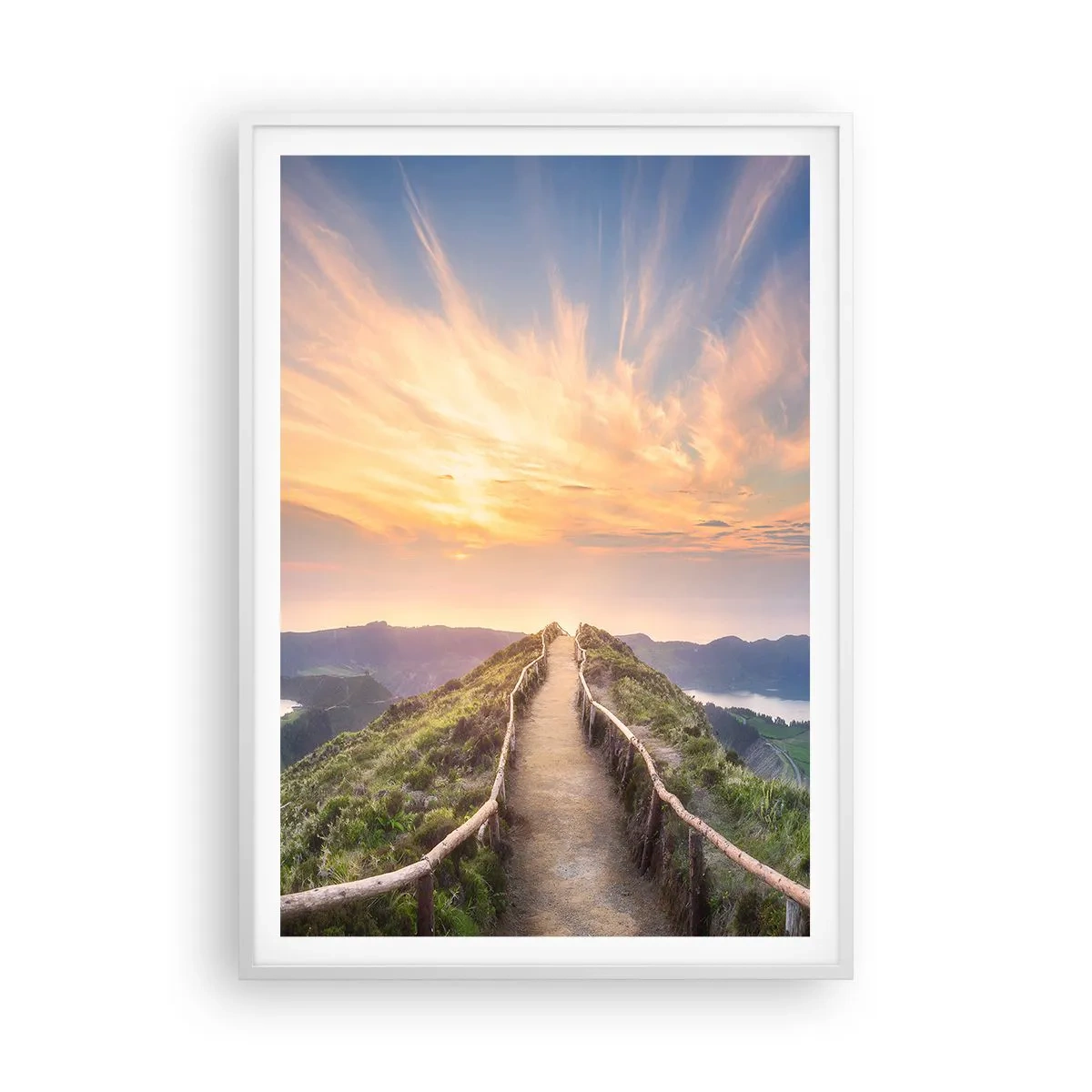 Plakat w białej ramie - Blisko nieba - 70x100 cm