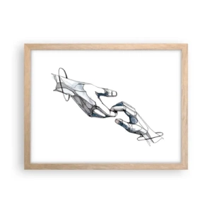 Plakat w ramie jasny dąb - Dobry gest - 40x30 cm