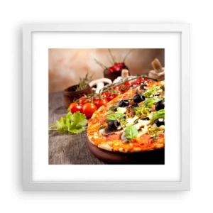 Plakat w białej ramie - Z tellurycznych ingrediencji - 30x30 cm