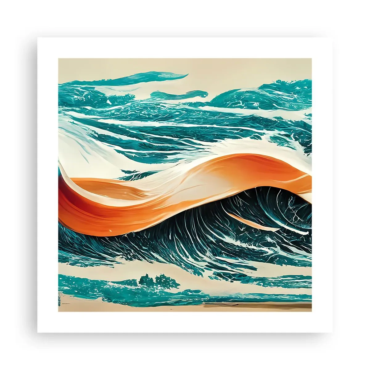 Plakat - Sen surfera - 50x50 cm