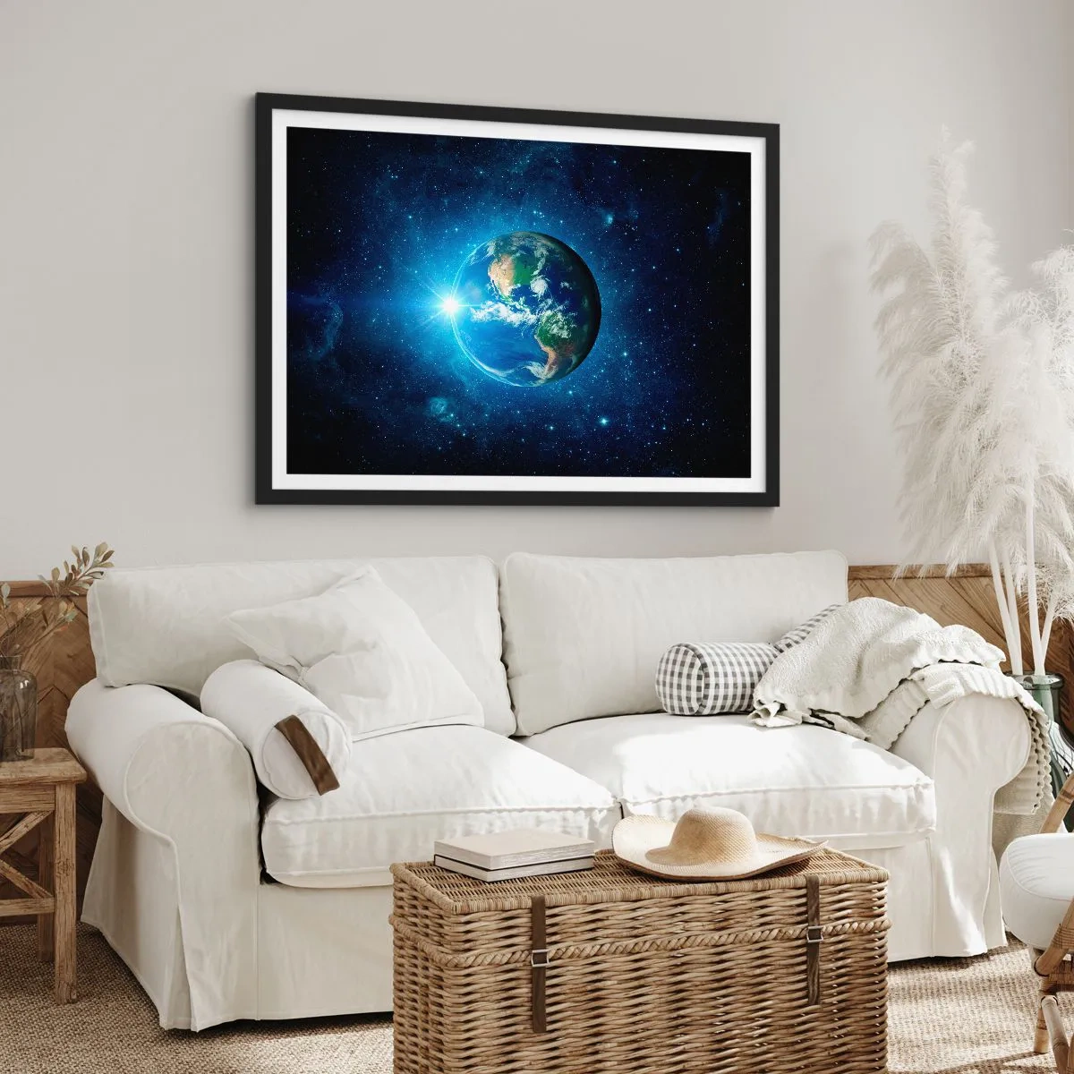 Plakat w czarnej ramie - Jesteśmy w niebie - 40x30 cm