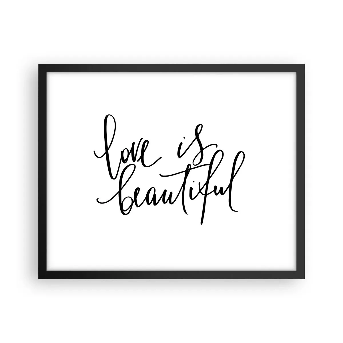 Plakat w czarnej ramie - Czytaj i powtarzaj - 50x40 cm