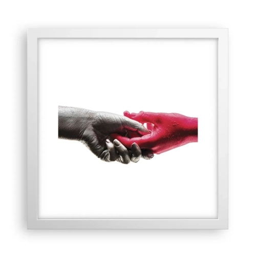 Plakat w białej ramie - Razem, choć inni - 30x30 cm