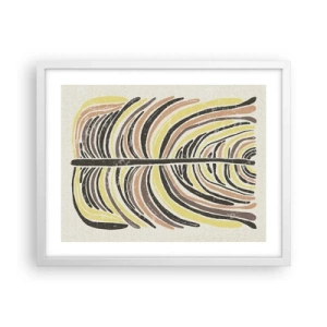Plakat w białej ramie - Abstrakcja pełna życia - 50x40 cm