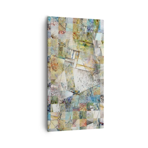 Obraz na płótnie - Geometryczne przetasowanie - 55x100 cm