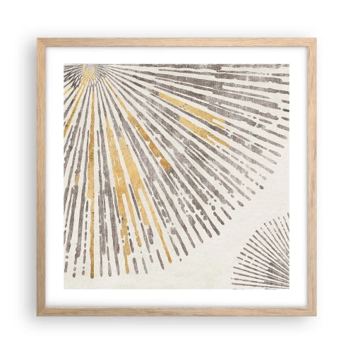 Plakat w ramie jasny dąb - Uroda promienia - 50x50 cm