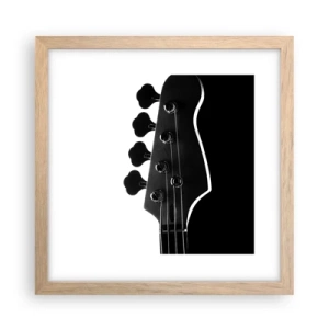 Plakat w ramie jasny dąb - Rockowa cisza  - 30x30 cm