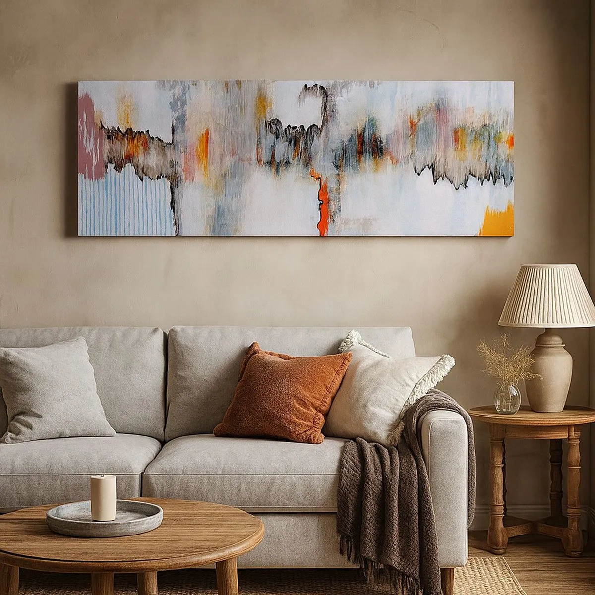 Obraz na płótnie - Patykiem na wodzie - 100x40 cm