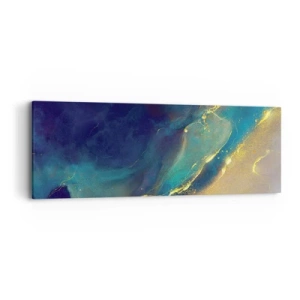 Obraz na płótnie - Złote rozlewisko - 90x30 cm