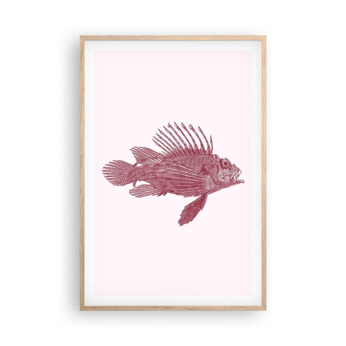 Plakat w ramie jasny dąb - Mieszkanka egzotycznych wód - 61x91 cm
