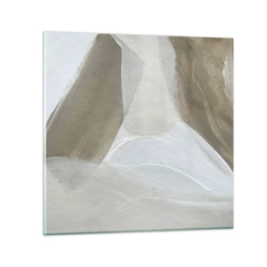 Obraz na szkle - Fala bieli - 30x30 cm