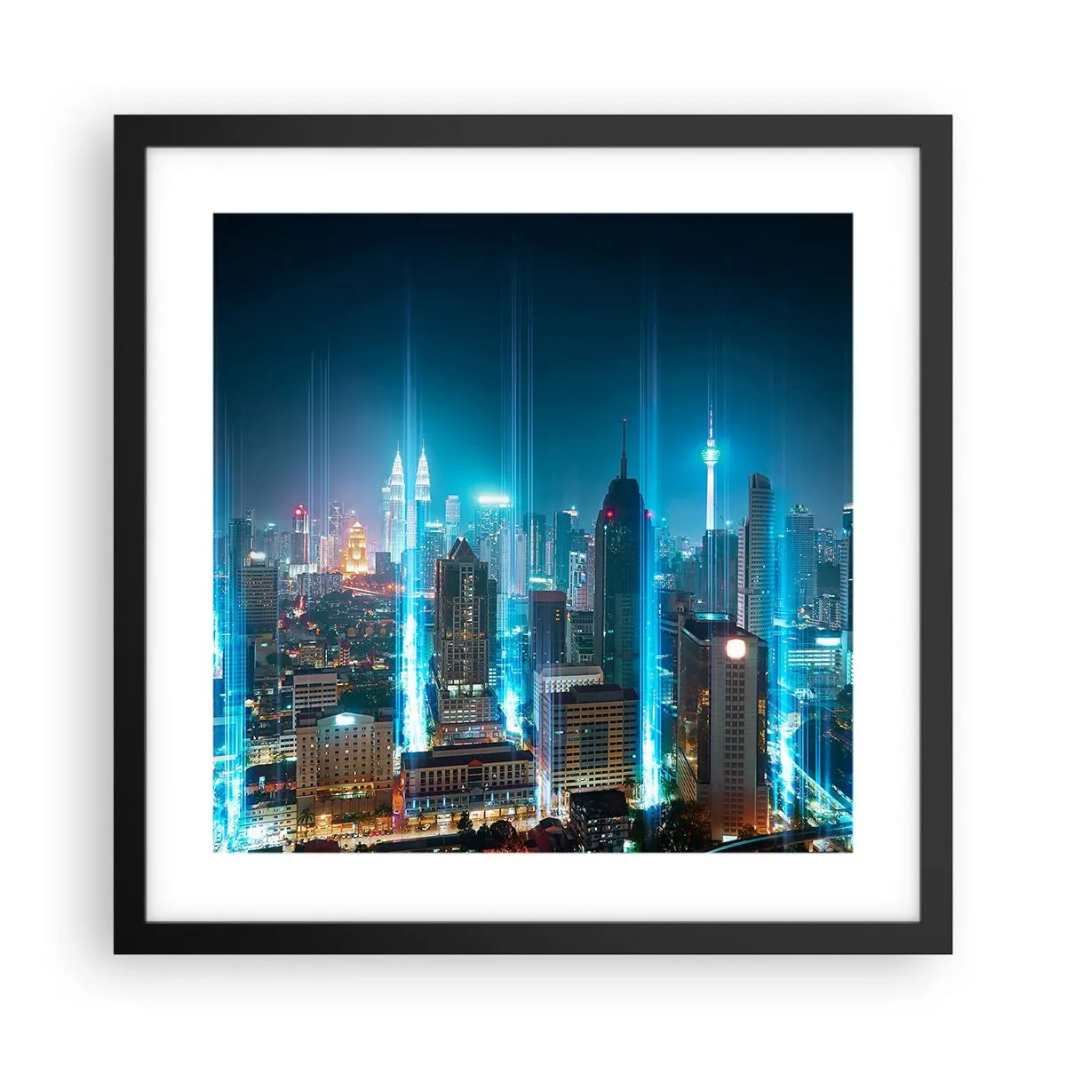 Plakat w czarnej ramie - Po berlińsku do nieba - 40x40 cm