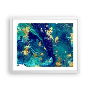 Plakat w białej ramie - Płatki słońca  - 50x40 cm