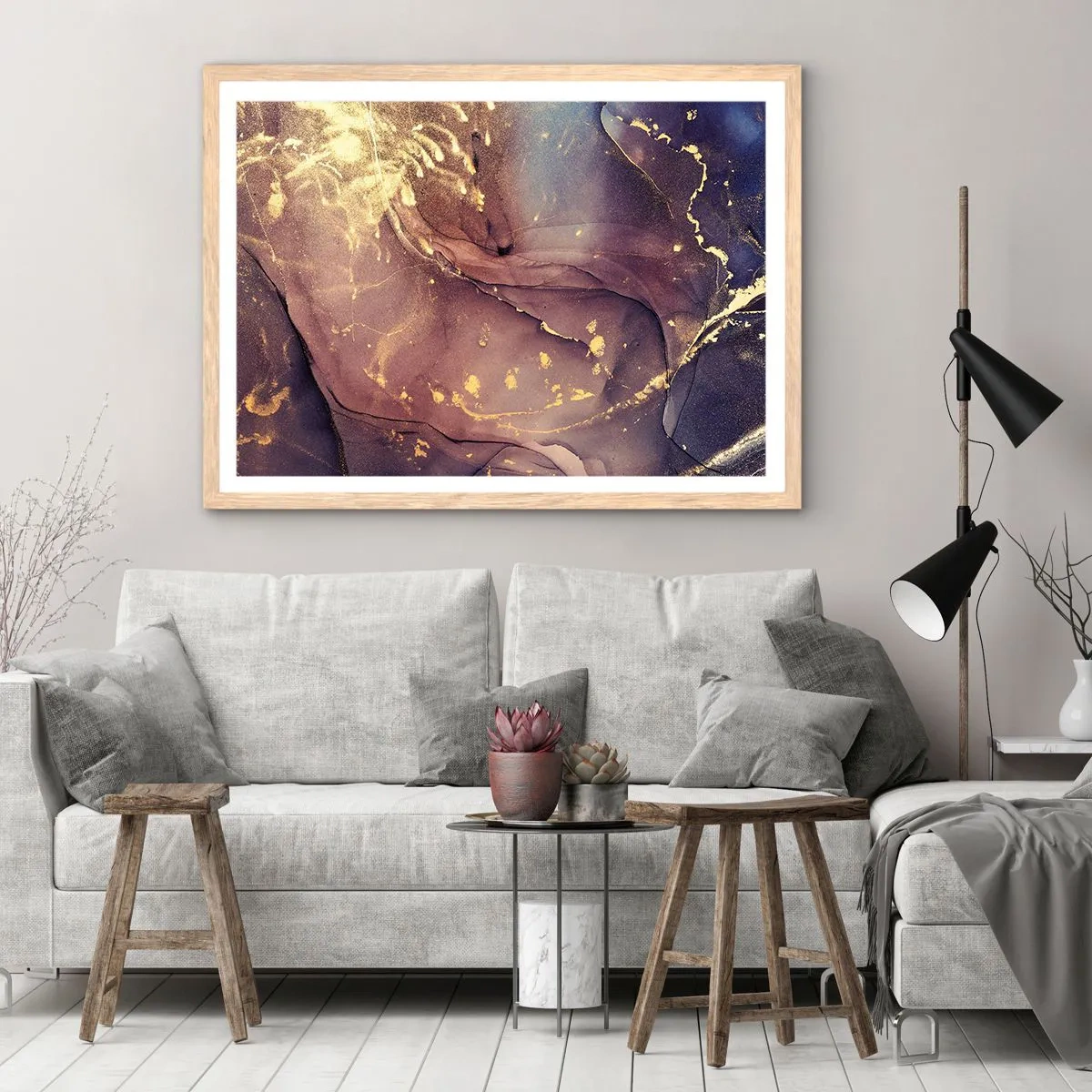 Plakat w ramie jasny dąb - Materia i duch - 40x30 cm