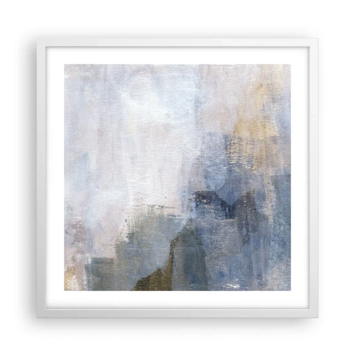 Plakat w białej ramie - Tony i akordy barw - 50x50 cm