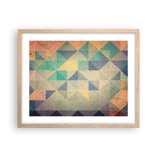 Plakat w ramie jasny dąb - Republika trójkątów - 50x40 cm
