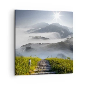 Obraz na płótnie - Wciąż w górę ku chmurom - 50x50 cm