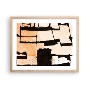 Plakat w ramie jasny dąb - Jednak porządek - 50x40 cm