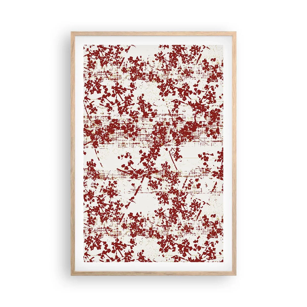 Plakat w ramie jasny dąb - Jak dawny perkalik - 61x91 cm