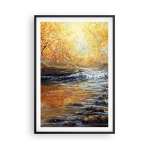 Plakat w czarnej ramie - Złoty potok - 61x91 cm