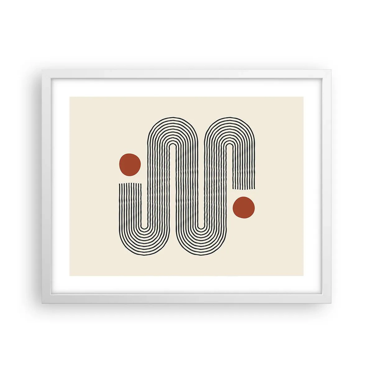 Plakat w białej ramie - Od początku do końca - 50x40 cm