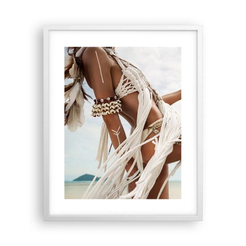 Plakat w białej ramie - Kapłanka słońca - 40x50 cm