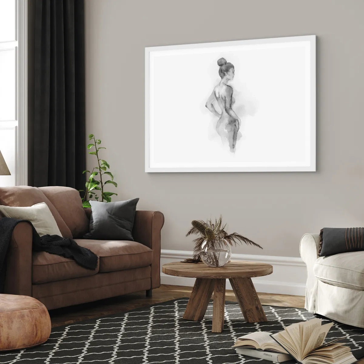 Plakat w białej ramie - Piękna jak malowanie - 40x30 cm