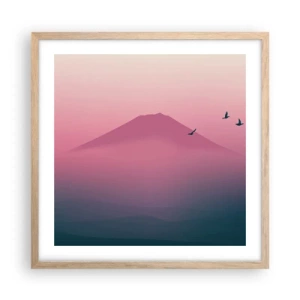 Plakat w ramie jasny dąb - Wędrowcy ponad chmurami - 50x50 cm