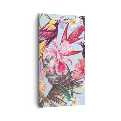 Obraz na płótnie - Płatki i piórka - 55x100 cm