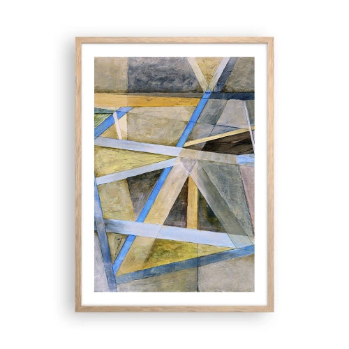 Plakat w ramie jasny dąb - Na wprost czy na skos? - 50x70 cm