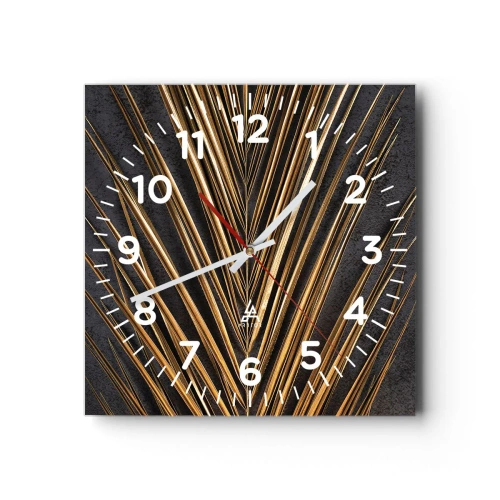 Zegar ścienny - Złoto tropików - 40x40 cm