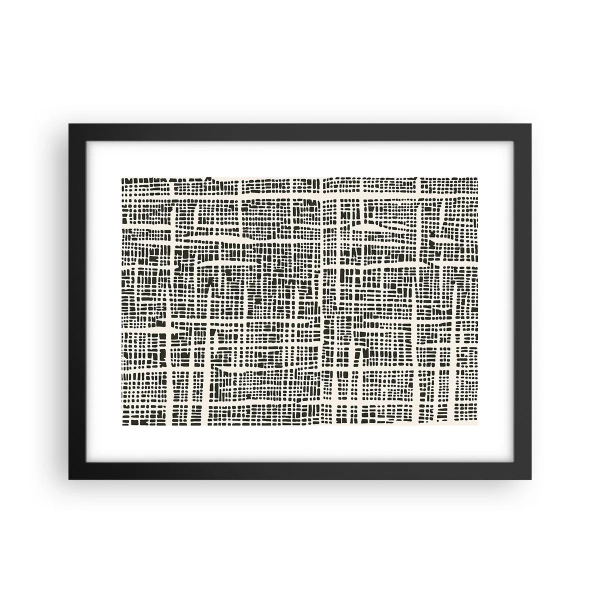 Plakat w czarnej ramie - Kompozycja utkana - 40x30 cm